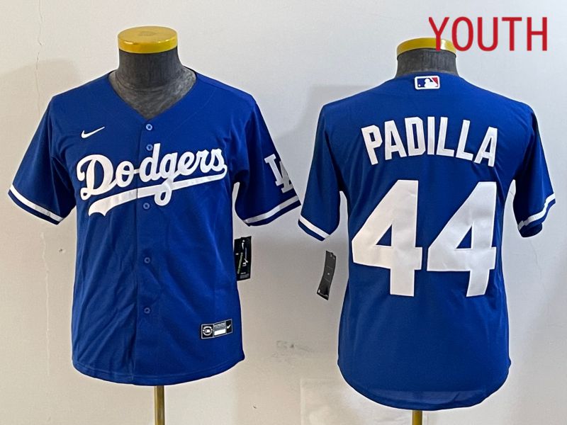 Youth Los Angeles Dodgers #44 Padilla Blue Game 2024 Nike MLB Jersey style 12161